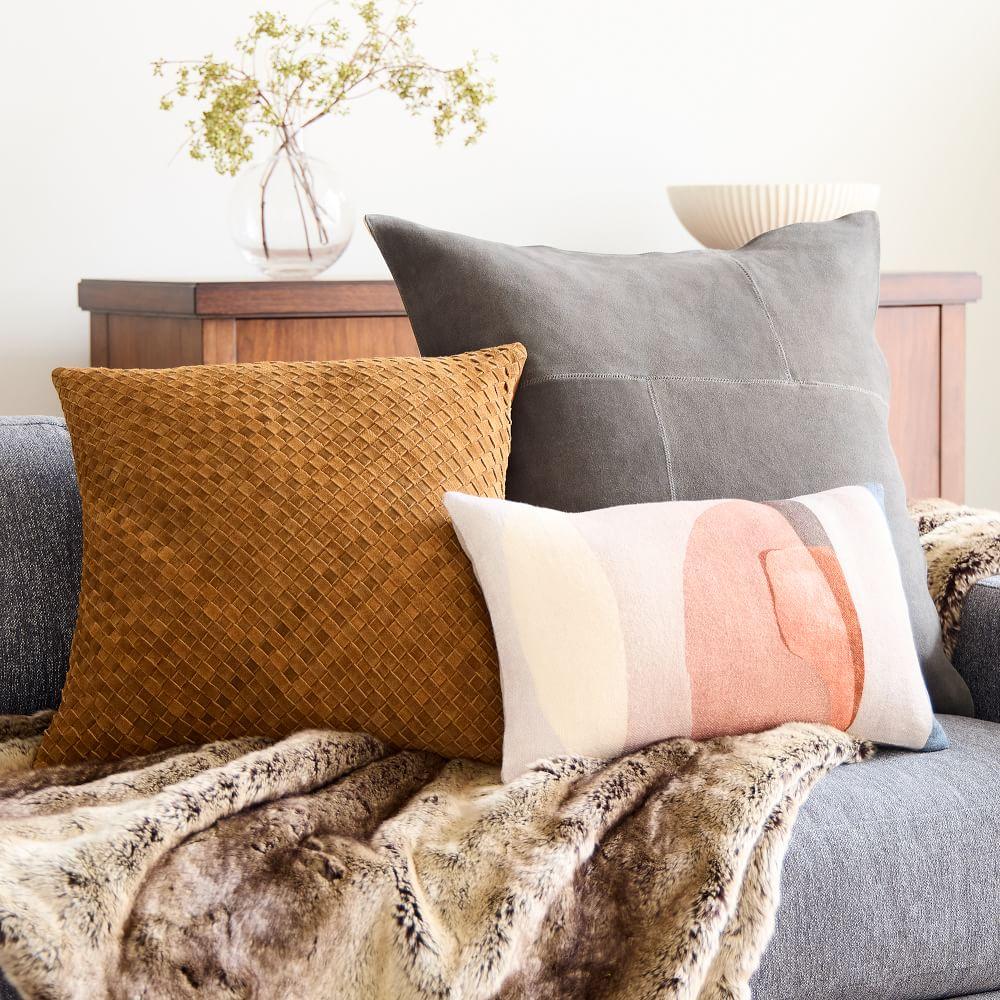 Pieced Suede Cushion Cover West Elm Australia
